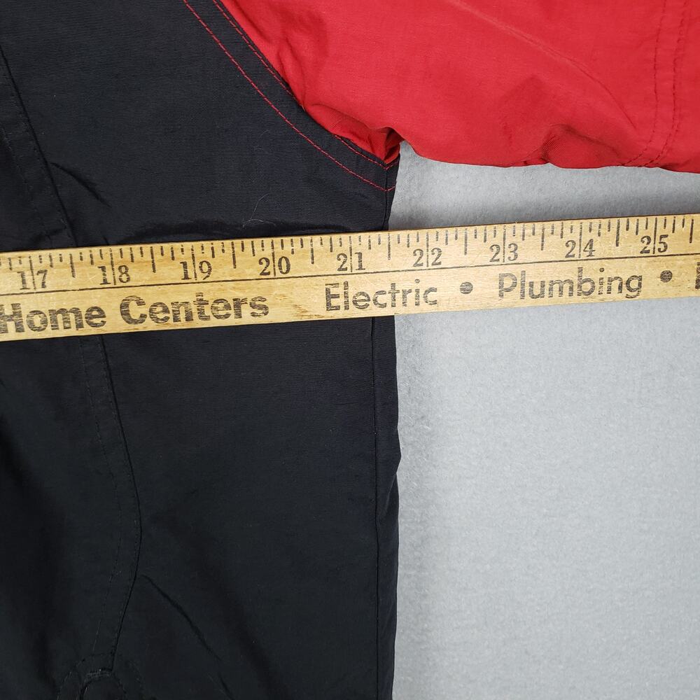 Vintage Nike Youth Size L Reversible Jacket Black Red Colorblock Sporty Winter - Picture 4 of 9